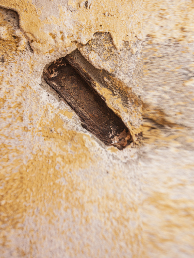 MEZUZAH OF BRONZE <br /> LWÓW <br /> UL. BRACI ROHATYŃCÓW 47