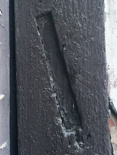 MEZUZAH OF BRONZE <br /> MOGIELNICA <br /> UL. GRÓJECKA 7